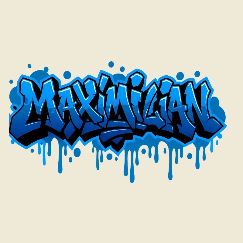 Graffiti MAXIMILIAN Name Gift Ideal Printabl