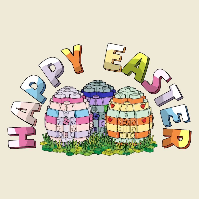 Joyeuses Pâques Constructeur de Briques Briques Œufs de Pâques