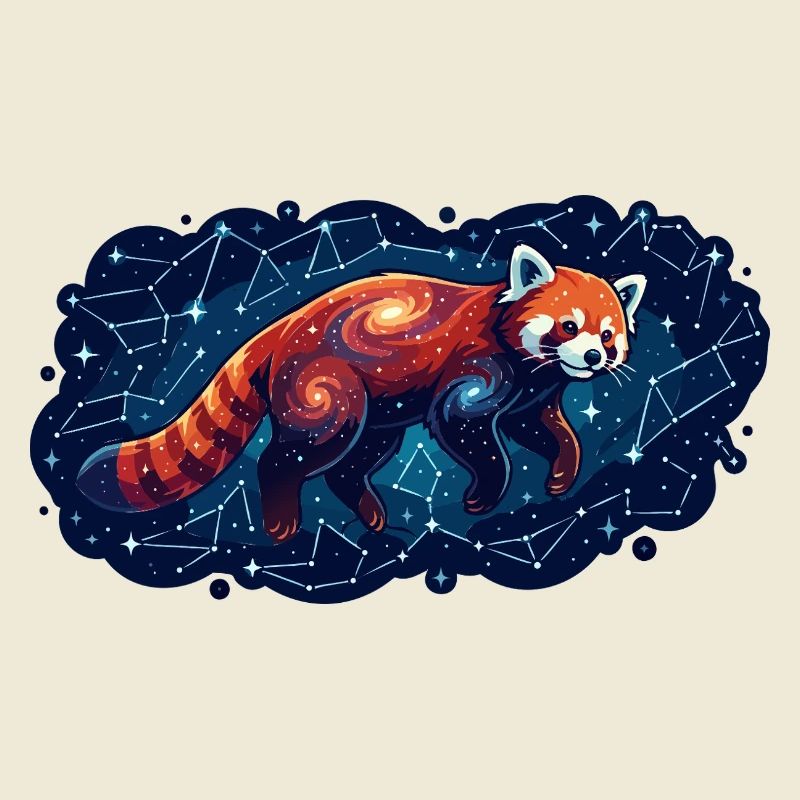 Cosmic Red Panda Constellation Constellation
