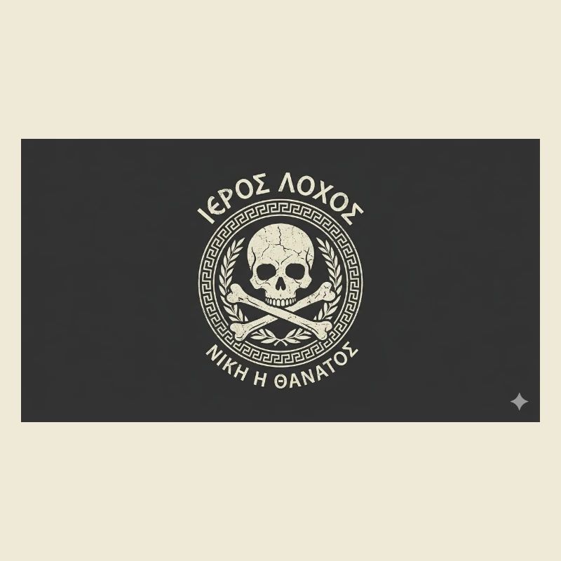 Skull in Laurel Circle Pattern