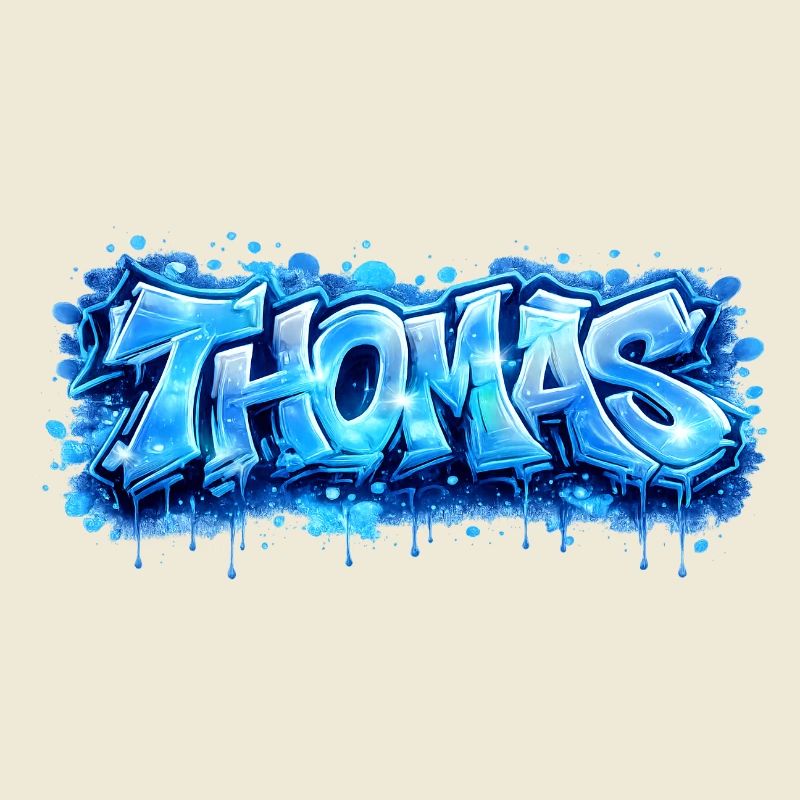 Graffiti Thomas Name Geschenk Ideal Druckbar