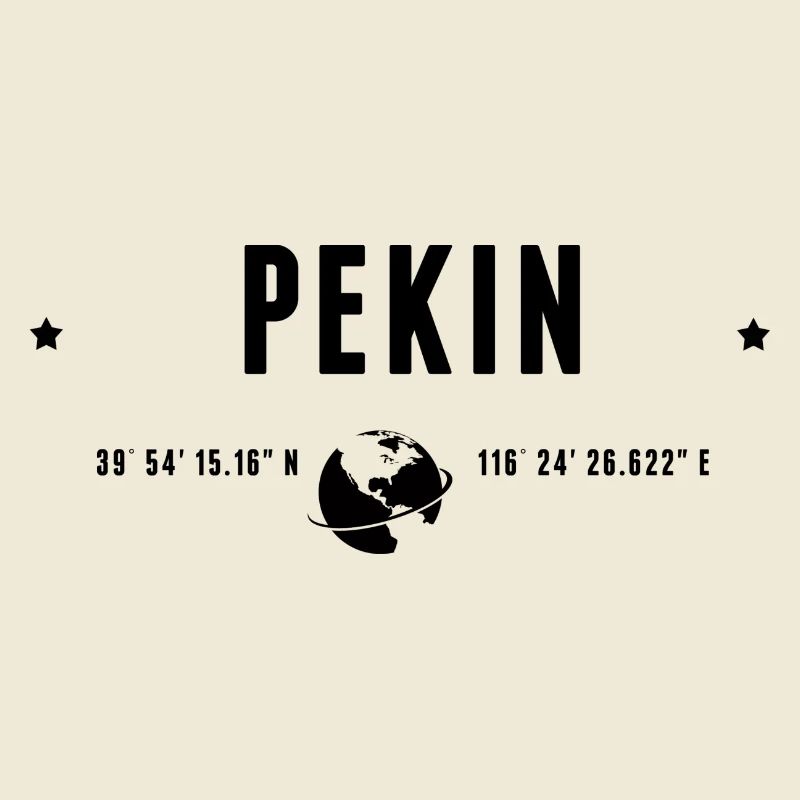 Beijing Stylized Geographical Coordinates