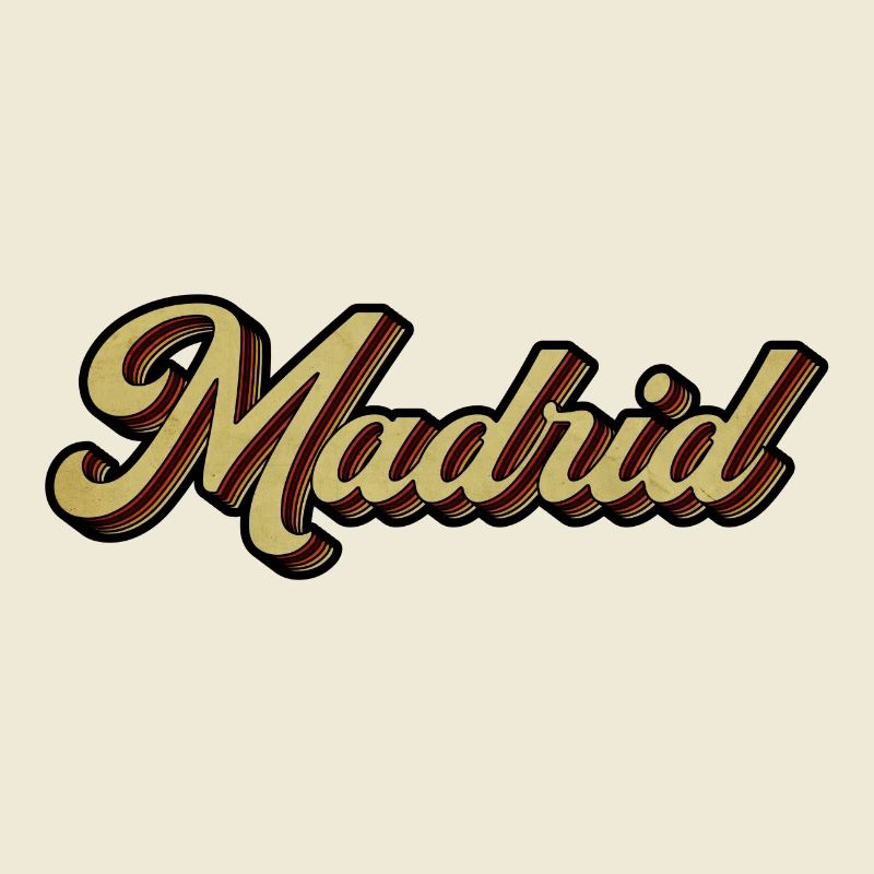 Écriture rayée rétro de Madrid