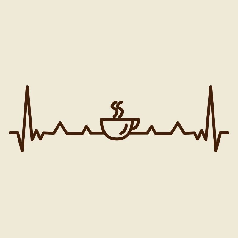 Coffee Pulse Heartbeat Pattern