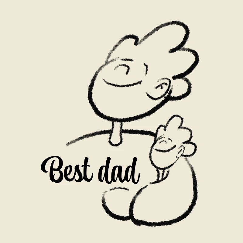 Best dad and son illustration