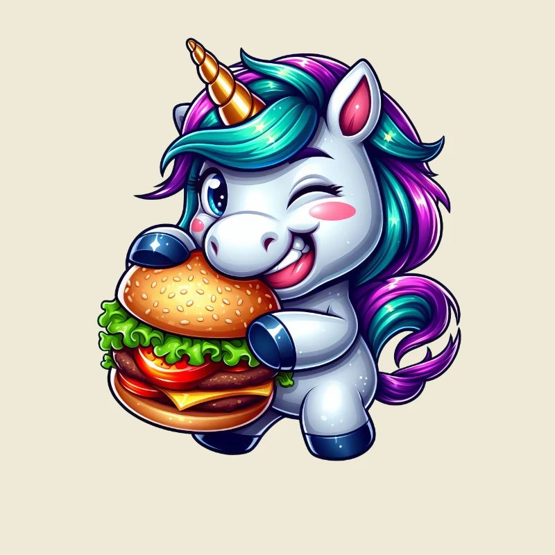 Unicorn Hamburger Cheeseburger