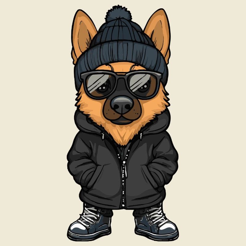 German Shepherd Winter