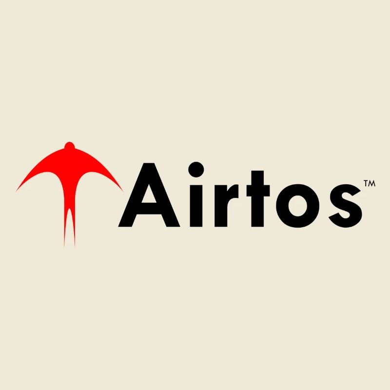 Rotes airtos LOGO + schwarzer Text