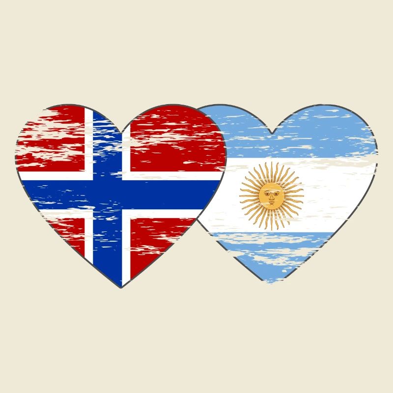 Norvège Argentine Drapeau utilisé