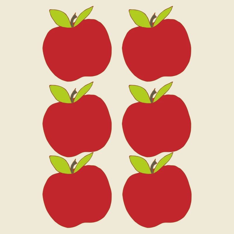 Apple Pattern Red 6-ply
