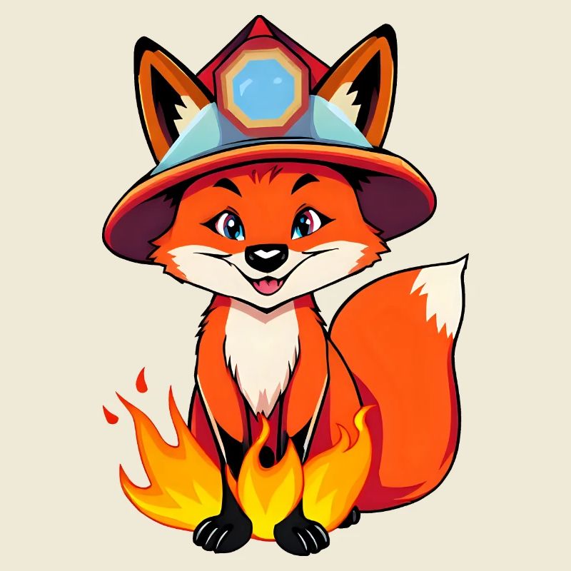 Rätselhafter Fuchs mit loderndem Hut