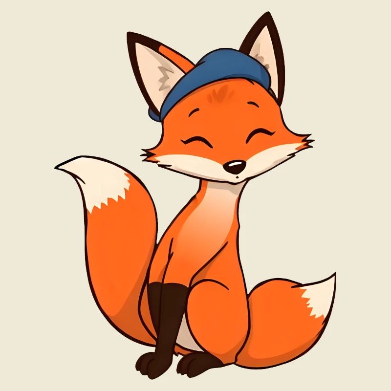 Chill Fox with Blue Headband