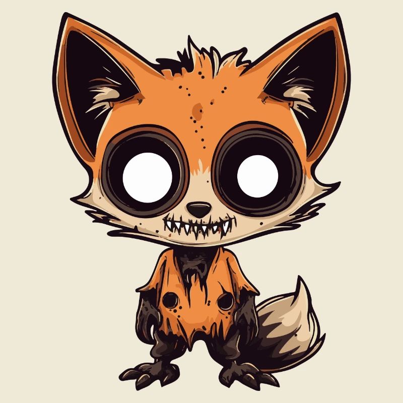 Fuchs Halloween Comic Lustig