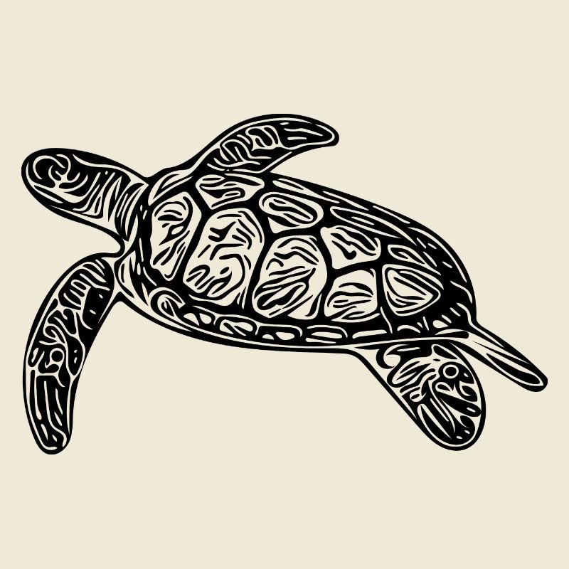 Small floating turtle