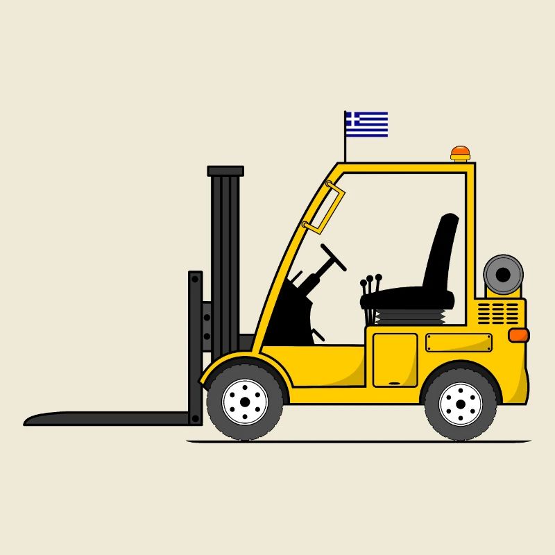 Forklift Greece Flag