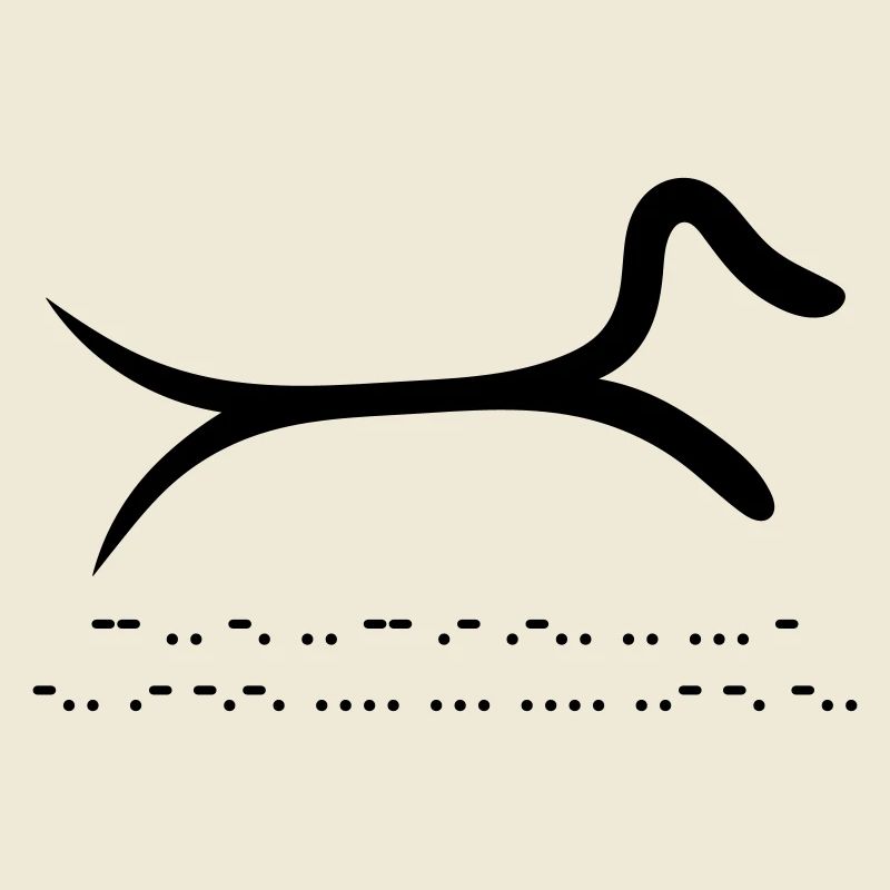 Teckel avec code morse