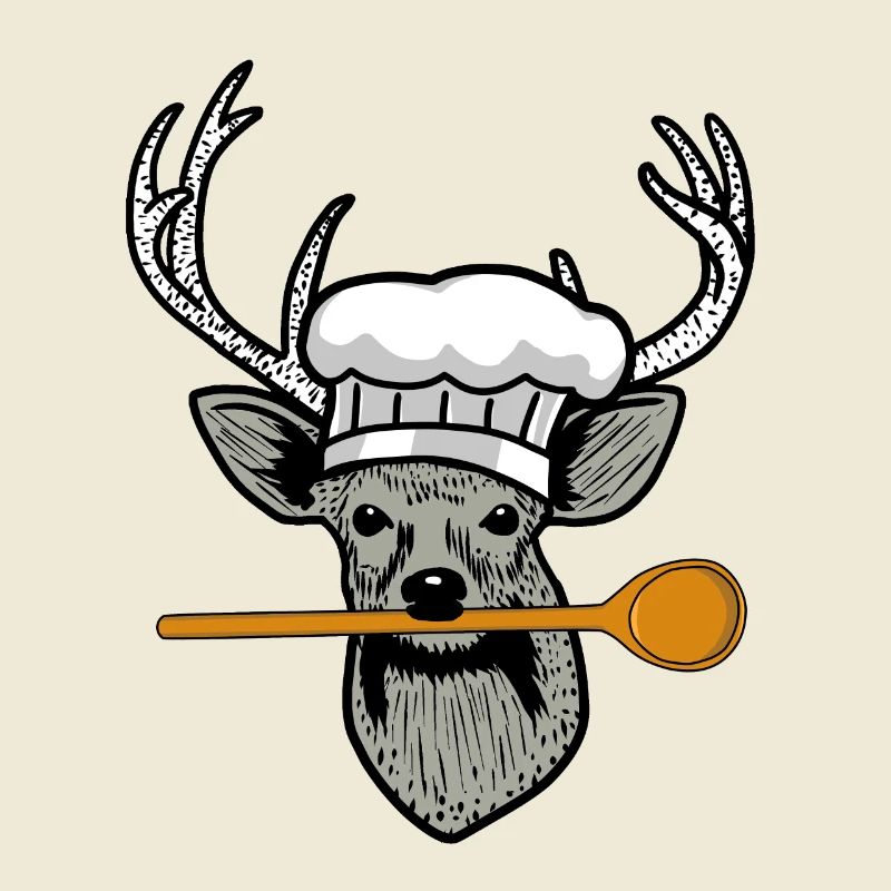 Willd Kitchen Chef Cooking Spoon Hirschkopf Restaurant