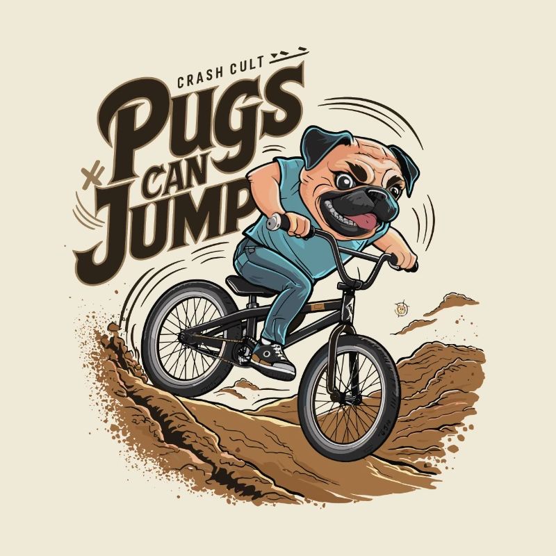 Mops Hundehalter Mops Pugs Can Jump