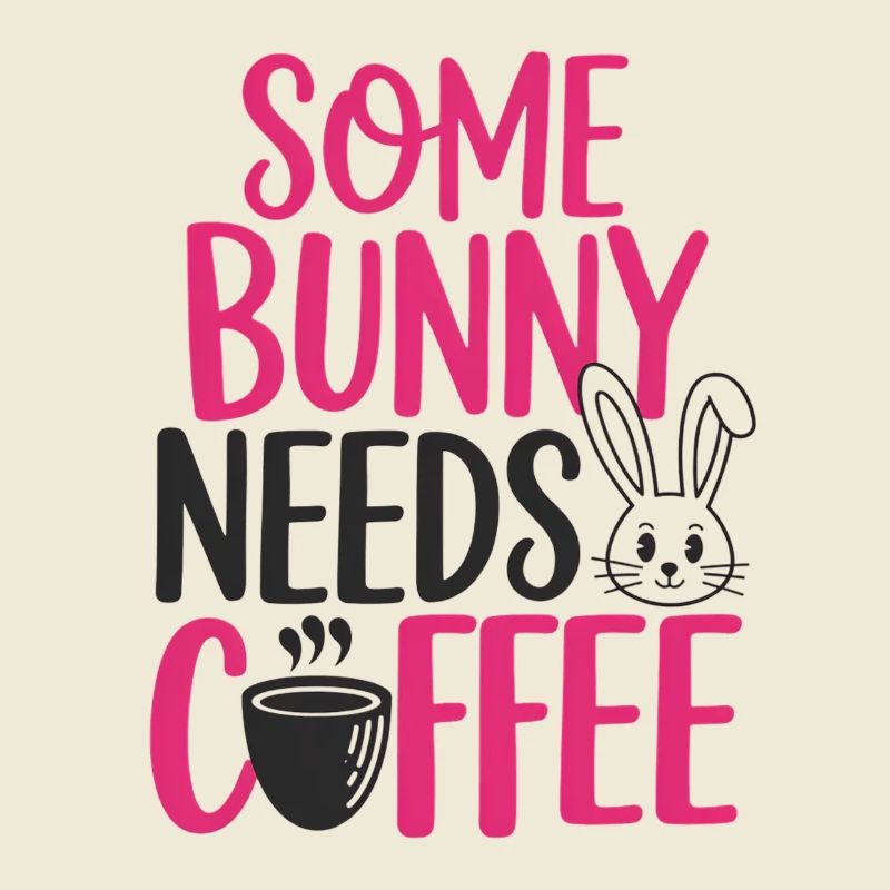 Funny Easter Bunny Coffee Design
