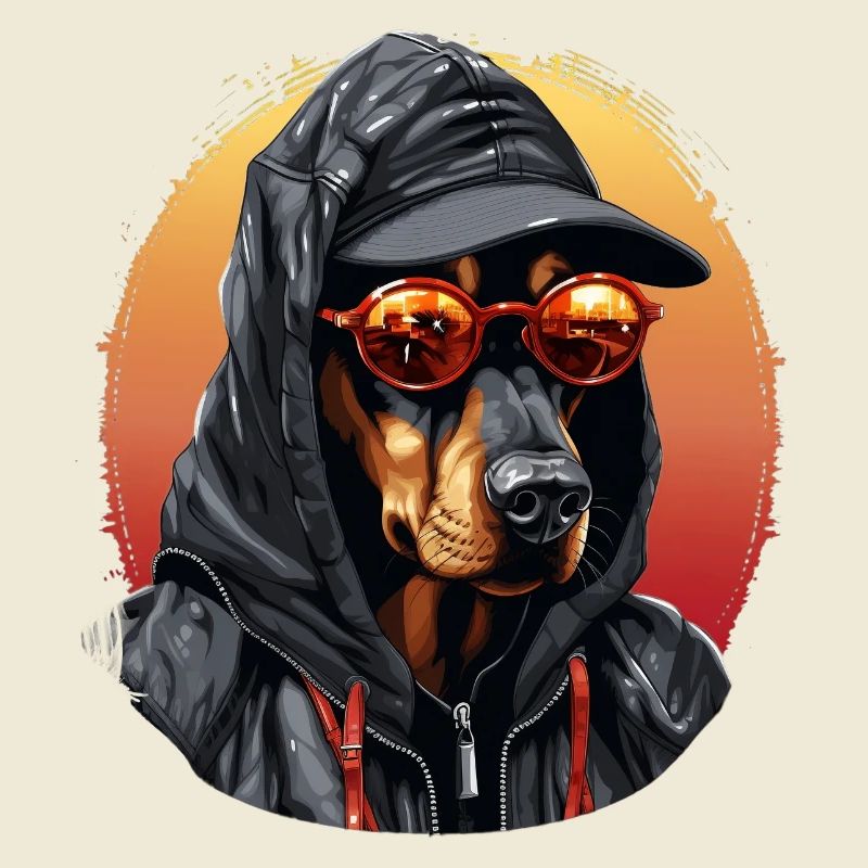 Elegant Doberman – Outline Graphics