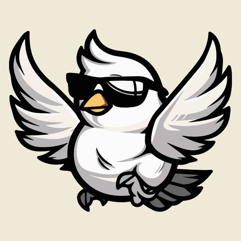 Taube Vogel Comic Cool
