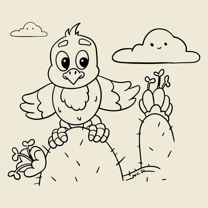 Design for creatives: Vulture coloring page