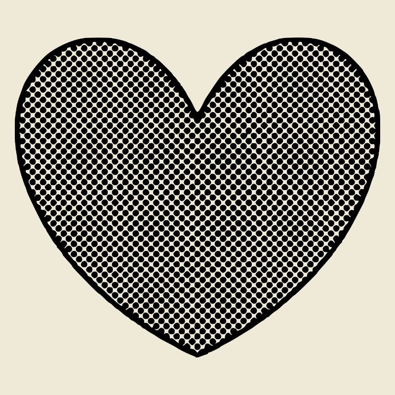 Heart Black Dotted Pattern Hearts