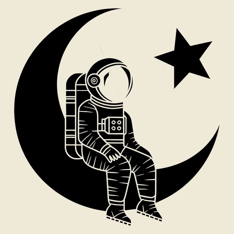 Mann des Mondes - Türkischer Astronaut Design