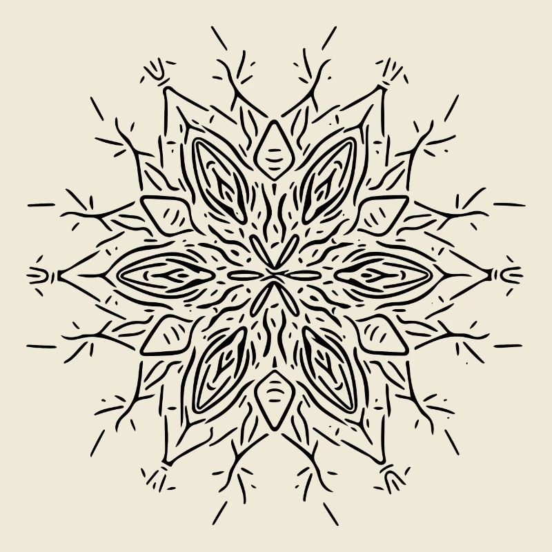 Mandala Flower Lines Shape Pattern