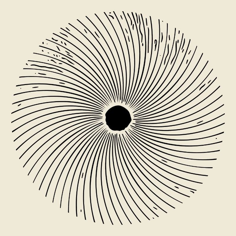 Geometric Circle Optical 3D Line Illusion