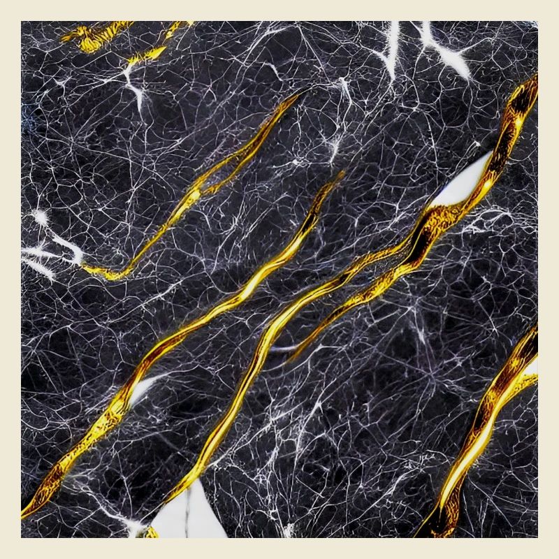 Marbre Texture Or Noir
