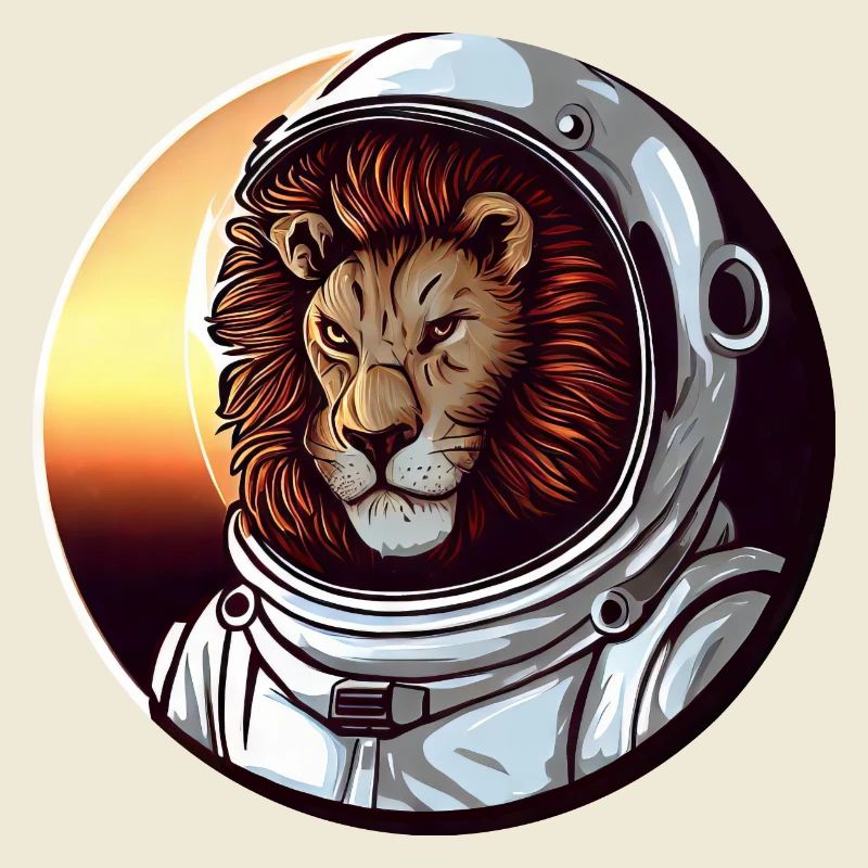 Lion Astronaut - Conception spatiale aventureuse