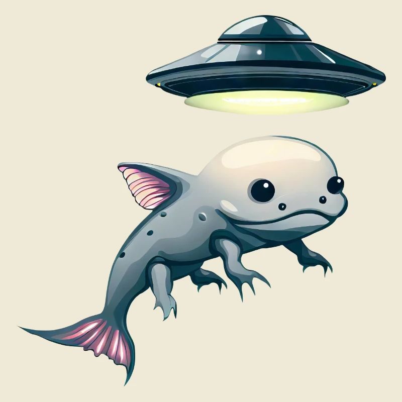 UFO Abduction: Alien and Axolotl