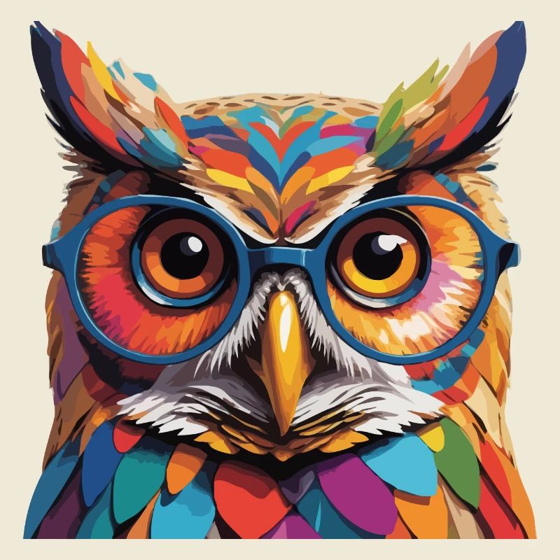 Eule Cool mit Brille Colored Tough