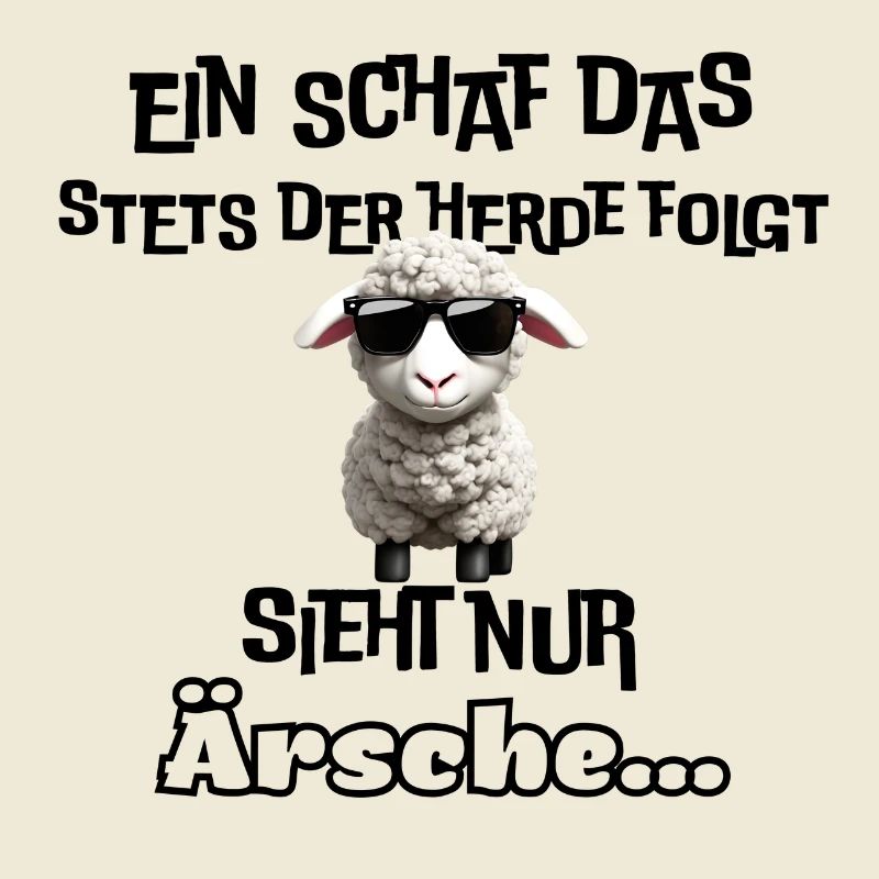 cooles Schaf mit Statement