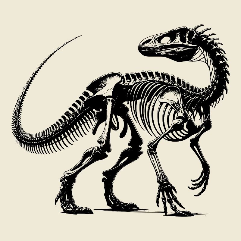 Evolution in Linien Dinosaurier Fossil Knochen