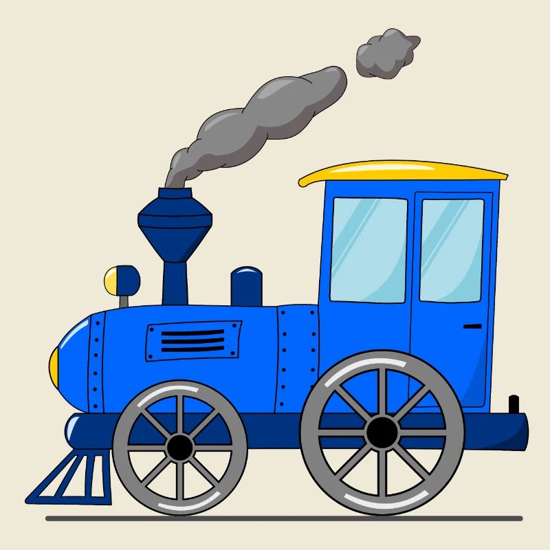 Kinderzug Eisenbahn blau