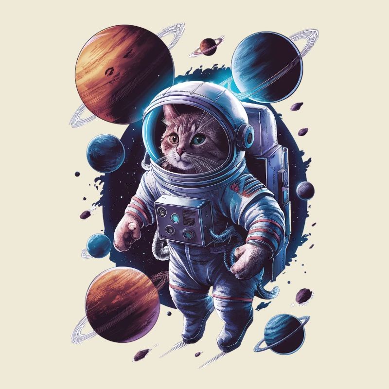 Exploration d’aventure des chats de l’espace