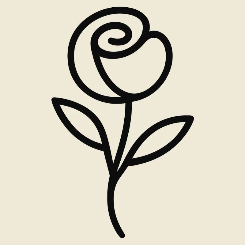 Schlichte Rose - Geschenkidee Muttertag