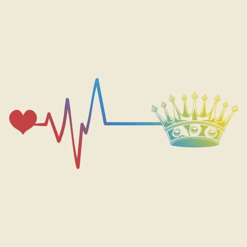 Crown pulse heartbeat icon