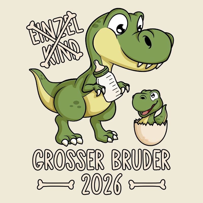Großer Bruder 2026 Dino Einzelkind Dinosaurier