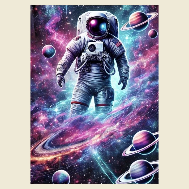 Ein Astronaut im Kosmos
