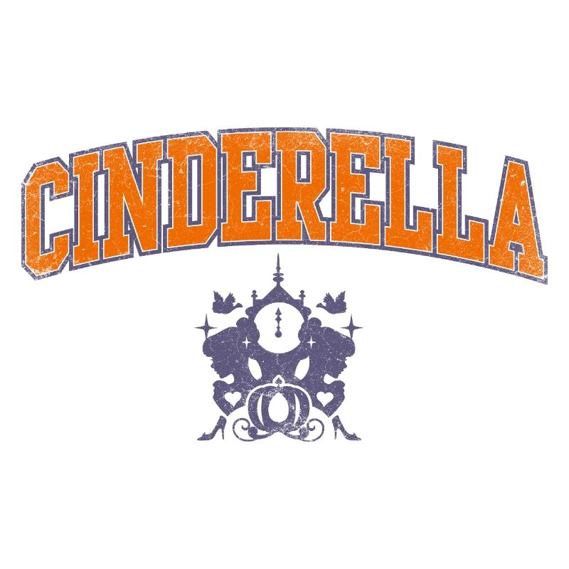 Cinderella lettering with emblem