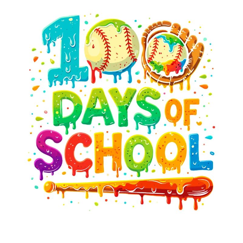 100 Tage Schule Farbexplosion