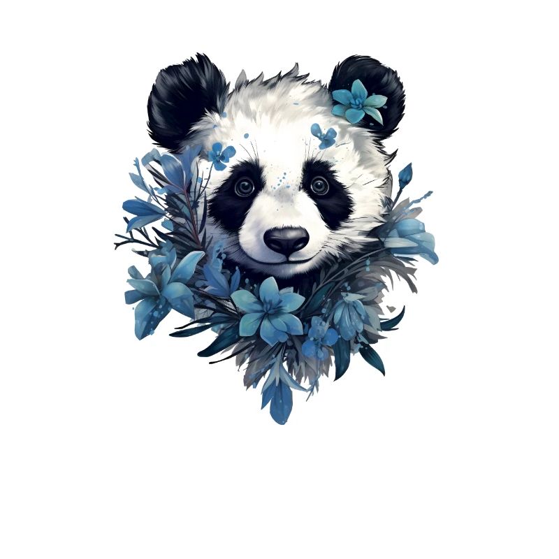Conception de fleurs de panda