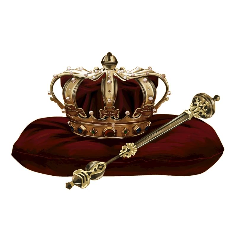Crown and scepter