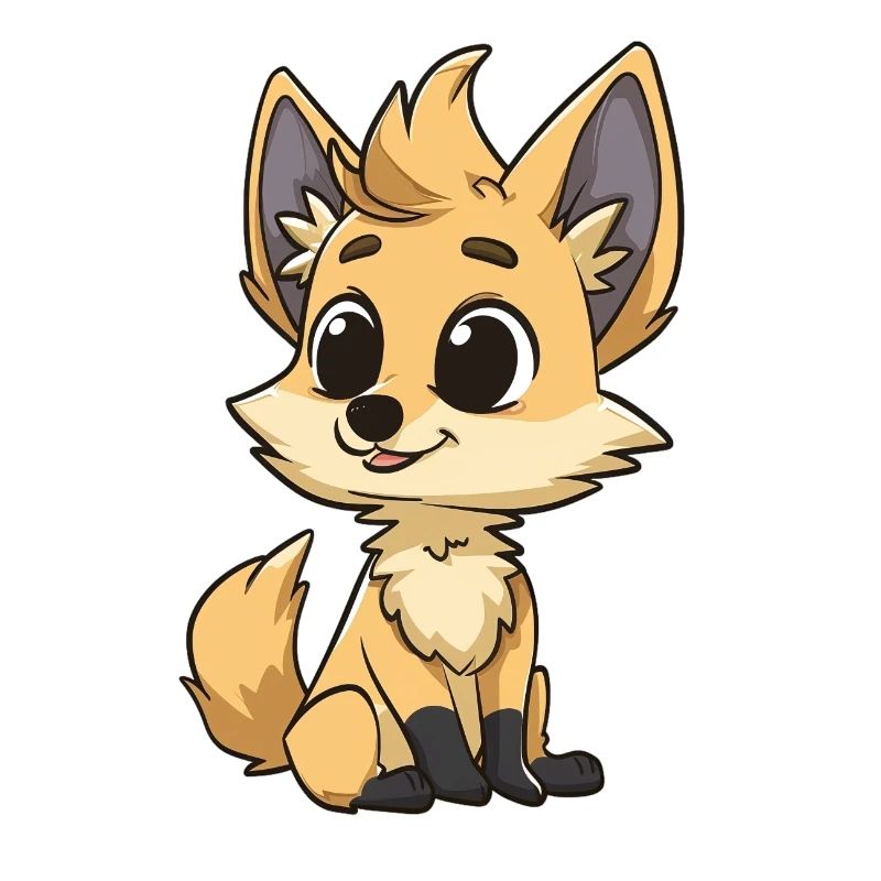 Renard mignon avec de grands yeux