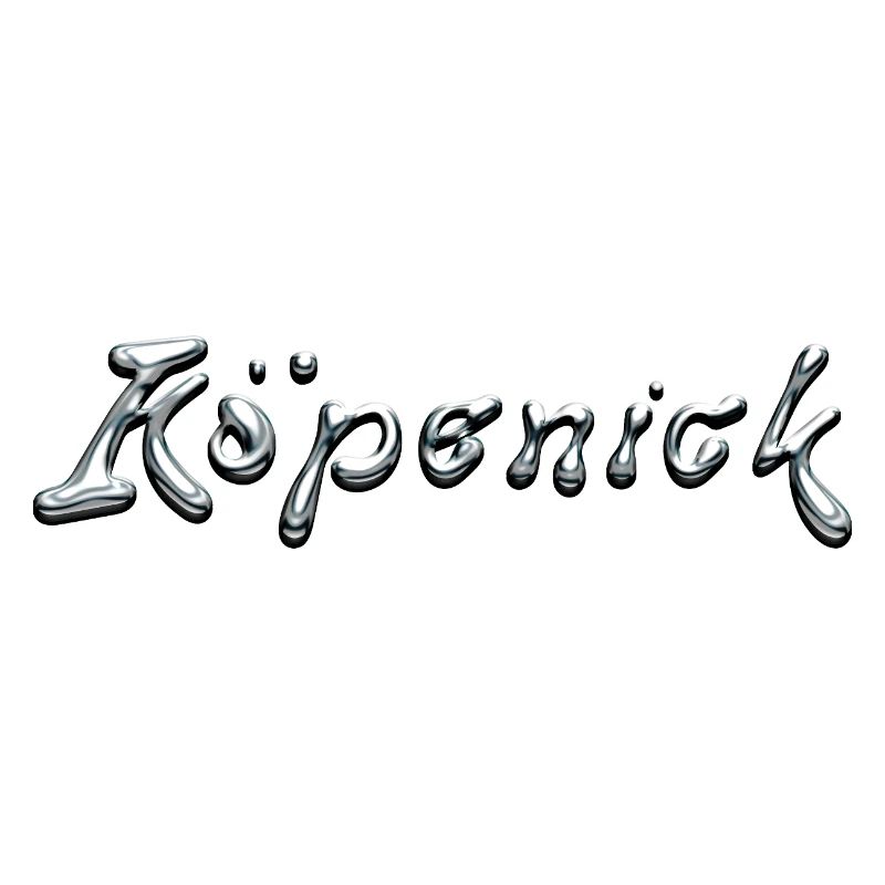 Typographie Köpenick Liquid Chrome