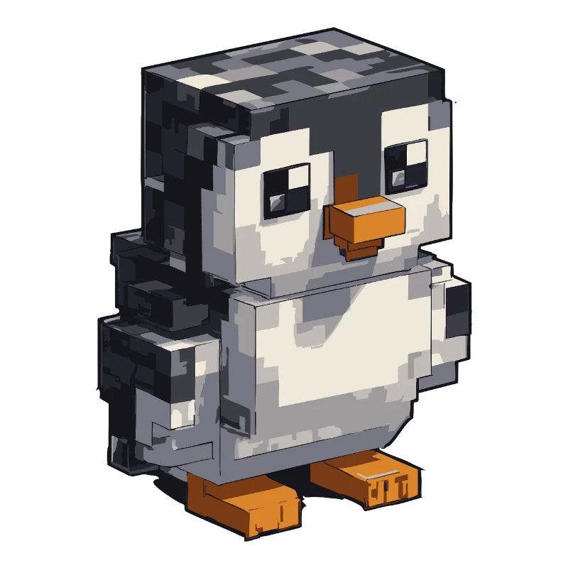 Cute pixel penguin