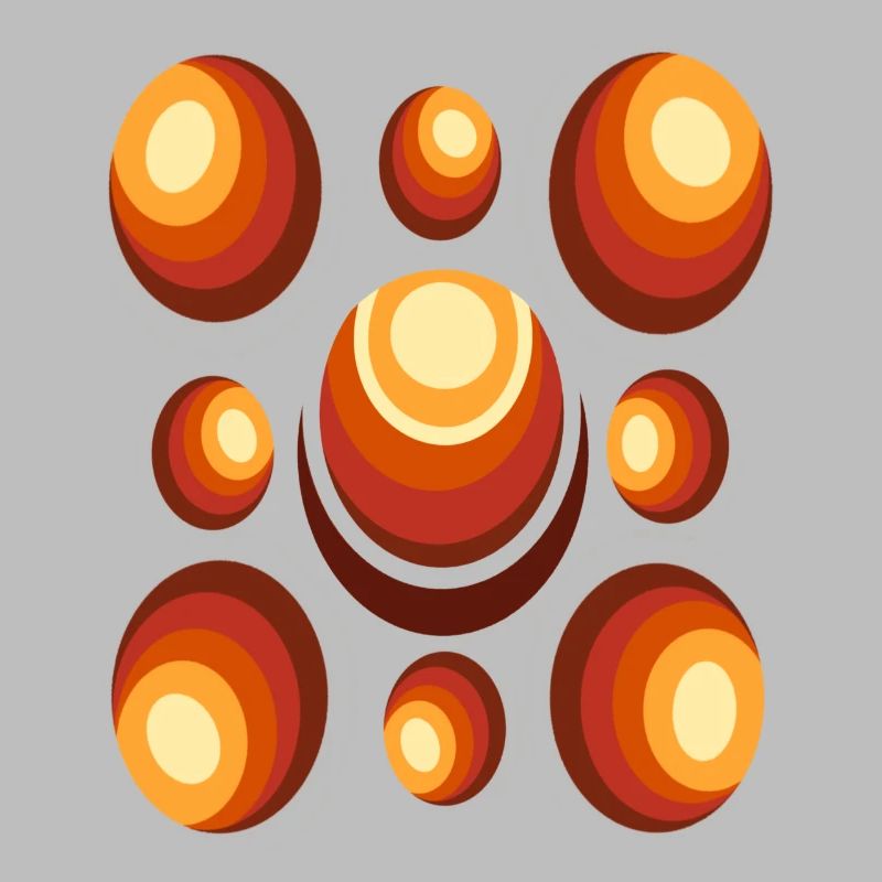 70s Wallpaper Pattern Retro Circle Pattern